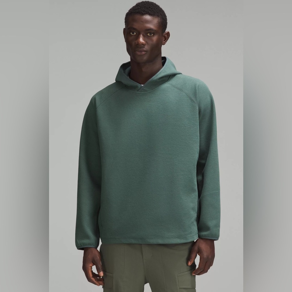 🌼 Lululemon Textured Spacer Pullover Hoodie Relaxed Fit Forest Green Size XL